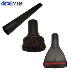 3 Teiliges Auto Innenraum Staubsauger Düsen Set von detailmate 35mm Staubsauger