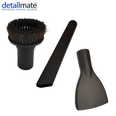 3 Teiliges Auto Innenraum Staubsauger Düsen Set von detailmate 35mm Staubsauger