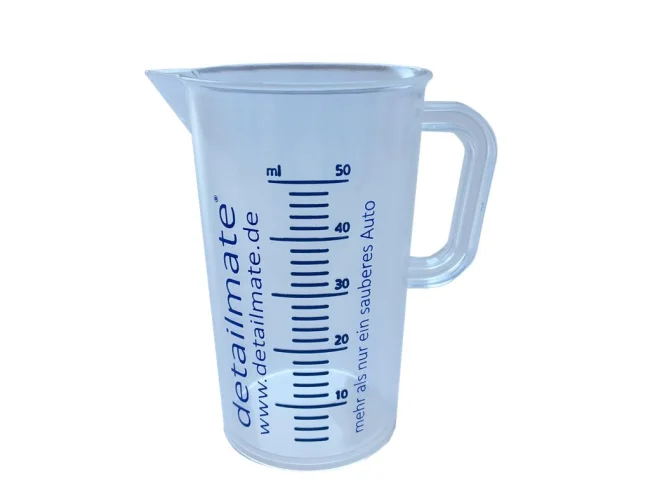 Detailmate Messbecher 50ml m.blauem Druck,Detailmate-Logo