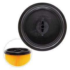 Faltenfilter mit Verschlussdeckel passend für Caramba Nass Trocken Sauger AUTO 5.0