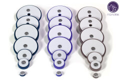 Nanolex Polierschwämme Polish Pads Soft dunkelblau, Medium lila, Hard grau versch. Größe Soft/Dunkelblau 32x12mm, 65x22mm, 90x12mm, 150x12mm 150x25mm, 150x25mm mit Loch, 165x12mm mit Loch