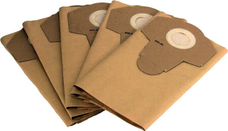 Papierfilterbeutel / Staubsaugerbeutel / Staubbeutel 5 Stück passend für Caramba Nass Trocken Sauger NTS CP-WDE 2314-S Inox