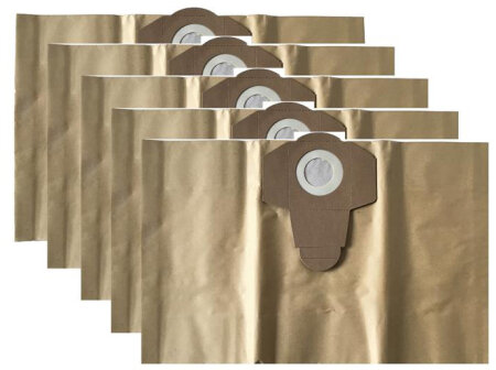 Papierfilterbeutel / Staubsaugerbeutel / Staubbeutel 5 Stück passend für Caramba Auto Nass Trocken Sauger NTS Caramba AUTO 7.0