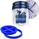 Detailmate Profi Set Auto Reinigung GritGuard: Wasch Eimer 5 GAL (ca. 20 Liter) / Gamma Seal Eimerdeckel  blau / Einsatz blau