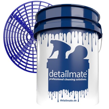 Detailmate Profi Set Auto Reinigung GritGuard: Wasch Eimer 5 GAL (ca. 20 Liter) / Einsatz blau