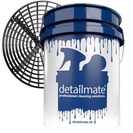 Detailmate Profi Set Auto Reinigung GritGuard: Wasch Eimer 5 GAL (ca. 20 Liter) / Einsatz schwarz