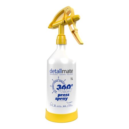 detailmate made by Kwazar Mercury Super PRO+ 360 Grad Sprühflasche 1 Liter, Double Action Trigger, gelb