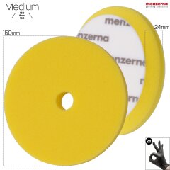 Kit de Polissage: menzerna Grain 2500, 250 ml avec Pad de Polissage Correspondant: Mousse Moyenne 150 mm / 6.0" + Chiffon de Polissage en Microfibre Moelleux 40x40 cm, 450 GSM