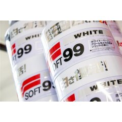 Soft99 White Soft Wax, Cire dure pour voiture, pour peintures de voiture blanches/claires, 350 gr