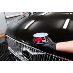 Detailmate Wachs Set: Soft99 Dark & Black Wax für schwarze / dunkle Autolacke,ultra flauschiges Mikrofaser Poliertuch 550 GSM,2  Nitril Schutzhandschuhe