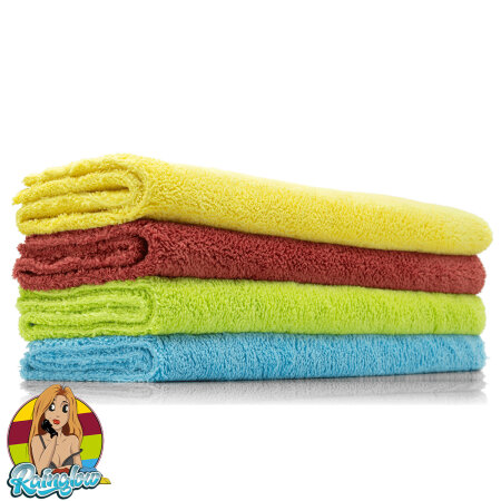 Nuke Guys Rainglow Premium Serviette Microfibre 550GSM, Set de 4, sans bord