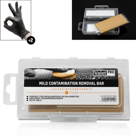 ValetPRO Pâte de Nettoyage - Nettoyage de Carrosserie - Pour Taches Tenaces - Pour Surface Lisse - Préparation au Polissage & Cirage : Pâte de Nettoyage Orange Douce - 100g + Gants de Protection