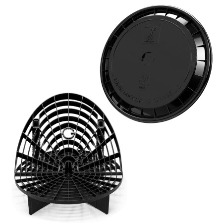 Auto Wascheimer Zuberhör Set - Eimer Deckel +  Grit Guard Eimereinsatz schwarz & Washboard schwarz