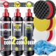 Detailmate Auto Politur Set -  Menzerna Autopolitur Super Heavy Cut Compund HC1000 + Medium Cut 2400 + Final Finish FF3000 + 3x standartpad + flauschiges Mikrofaser Poliertuch