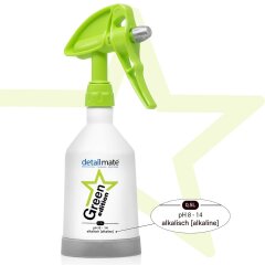 detailmate Green Star Set:  Koch Chemie GreenStar Universalreiniger Auto Industrie Werkstatt 1L +  KWAZAR Mercury Sprühflasche Green Edition - 0,5l - für ph 8-14 geeignet + Messbecher 50ml
