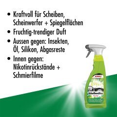 SONAX ScheibenStar - Kraftvoller Reiniger für Fahrzeugscheiben, Scheinwerfer und Spiegelfläche. 750ml Sprühflasche