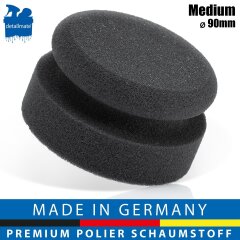 Handpolierschwamm medium schwarz, Ø 90/50mm, Made...
