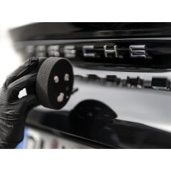 Handpolierschwamm medium schwarz, Ø 90/50mm, Made in Germany