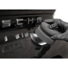 Handpolierschwamm medium schwarz, Ø 90/50mm, Made in Germany