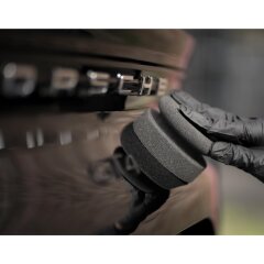 Handpolierschwamm medium schwarz, Ø 90/50mm, Made in Germany