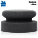 Hand polishing sponge &quot;Puck&quot;, black, solid, &Oslash; 90/50mm. Made in Germany