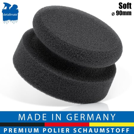 Hand polishing sponge soft, black (fine cell), Ø 90/50mm