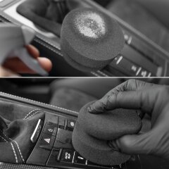 Hand polishing sponge soft, black (fine cell), &Oslash; 90/50mm