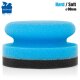 Hand polishing sponge soft with hard handle, blue/black (fine cell), Ø 90/50mm