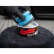 Hand polishing sponge soft with hard handle, blue/black (fine cell), Ø 90/50mm