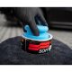 Hand polishing sponge soft with hard handle, blue/black (fine cell), Ø 90/50mm