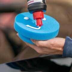 Handpolierschwamm -  Medium Cut Foam, XL, blau, Ø 130/50mm