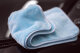 Microfibre cloth, ultra-fluffy polishing cloth, 40x40cm, 550 GSM, satin edge light blue detailmate