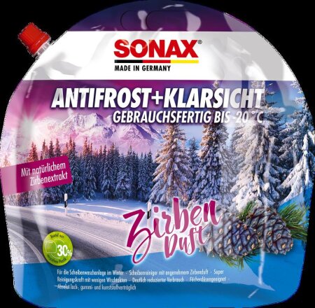 SONAX Antifrost&ClearSight up to -20°C, 3 litre concentrate container Zirbe