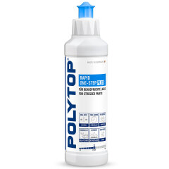 POLYTOP Politur Set Rapid One Step Plus 250ml One Step Pad blau Excenter 140mm