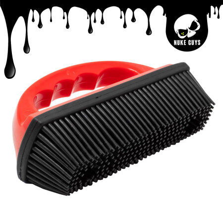 Brosse Spéciale - Brosse en caoutchouc avec poignée rouge