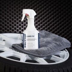 POLYTOP Kit de Nettoyage de Jantes: Equinox PH7 500ml + Brosse de Nettoyage ValetPro + Chiffon en Microfibre