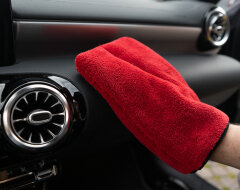 Nuke Guys - Gant de Précision en Microfibre pour le Detailing, 15x25cm, 1000 GSM rouge