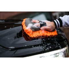 Nuke Guys - Éponge de lavage 2 en 1 - Chenille - Filet à insectes orange