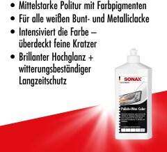 SONAX Polish+Wax Color wei&szlig; 500ml