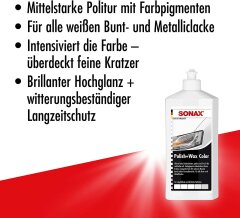 SONAX Polish+Wax Color weiß 500ml