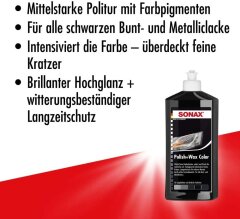 SONAX Polish+Wax Color noir 500ml