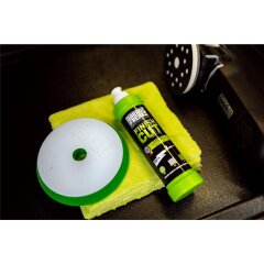 Garage Freaks - Politurset Finish Cut Hochglanzpolitur 250ml + Finish Cut Foam Pad 150mm + Mikrofasertuch 550GSM