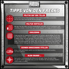 Garage Freaks - Politurset Protection Versiegelung Carnauba Shield 250ml + Shield Wax Foam Pad 150mm + Mikrofasertuch 550GSM