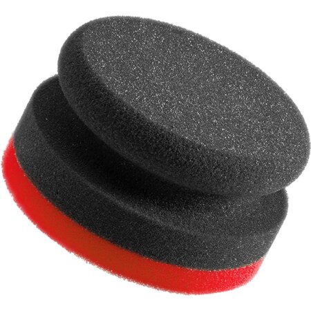 Garage Freaks - Heavy Cut - hard hand polishing sponge, Ø 90/50 mm black/red