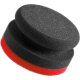 Garage Freaks - Heavy Cut - hard hand polishing sponge, Ø 90/50 mm black/red