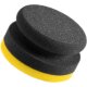 Garage Freaks - Éponge de polissage à main de coupe moyenne, Ø 90/50 mm noir/jaune