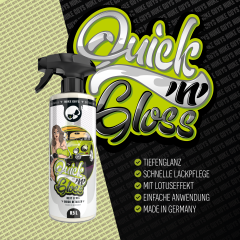 Nuke Guys QuicknGloss, Quickdetailer, 500 ml + Nuke Guys - 3er Pack ultraflausch Mikrofaser - QuicknGloss - 500 GSM, 40x40cm