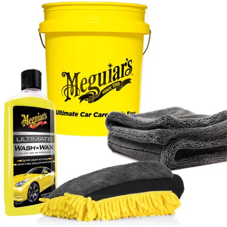 Auto Waschset - Meguiar's Wash & Wax Autoshampoo 473 ml + Eimer 5 GAL, 44,90  €