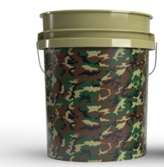 Magic Bucket Washing Bucket 5 US Gallons (approx. 20 litres) Camouflage Green