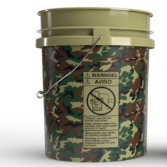 Magic Bucket Washing Bucket 5 US Gallons (approx. 20 litres) Camouflage Green